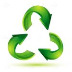 Abstract Green Recycle Symbol